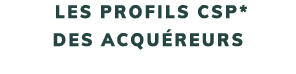  les Profils CSP* des acqu reurs